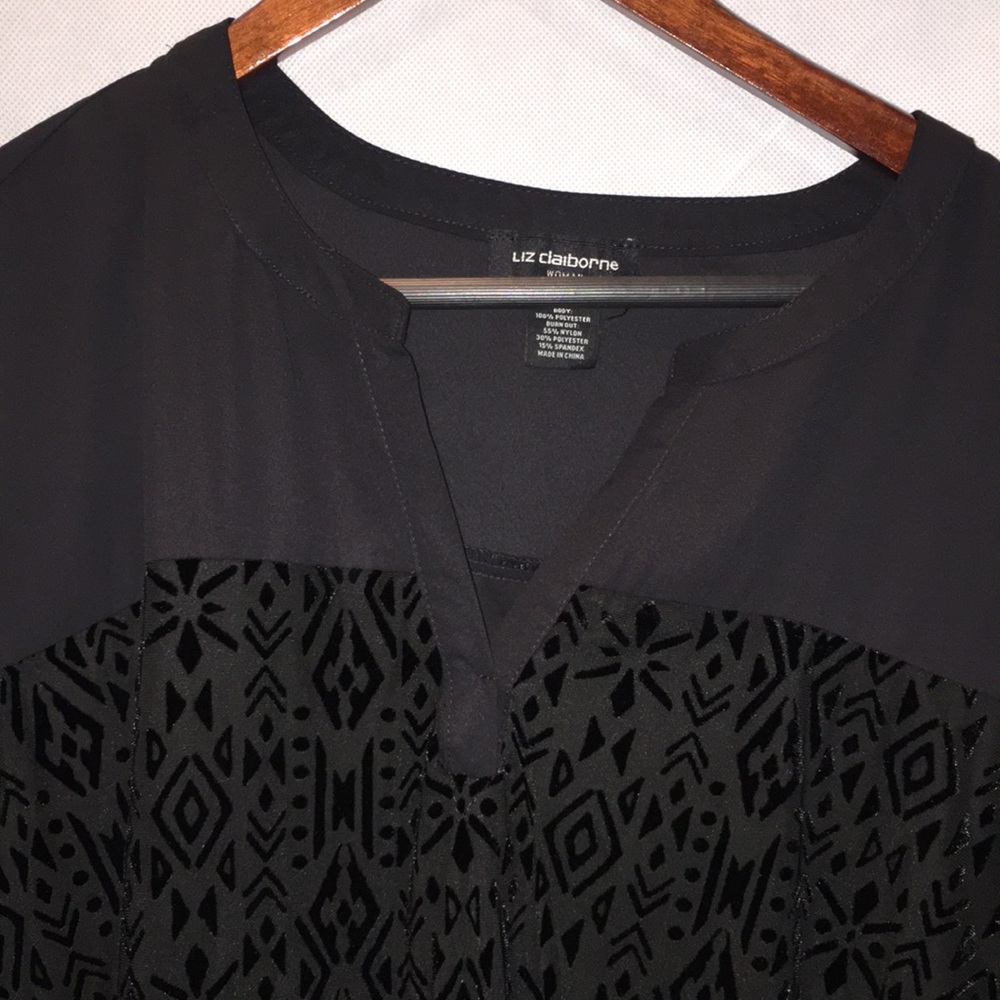 Liz Claiborne Black Long Sleeve Blouse | Size 3X